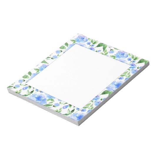 Muster mit blauen Blume Notizblock (Rotiert)