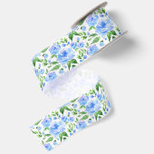 Muster mit blauen Blume Satinband (Rückseite)