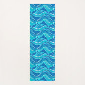 Muster mit blauen Wellen mit weißem Stammesmuster Yogamatte (Vorderseite)