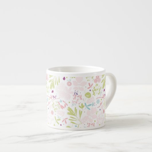 Muster mit Blumenmuster Espressotasse (Vorderseite Rechts)