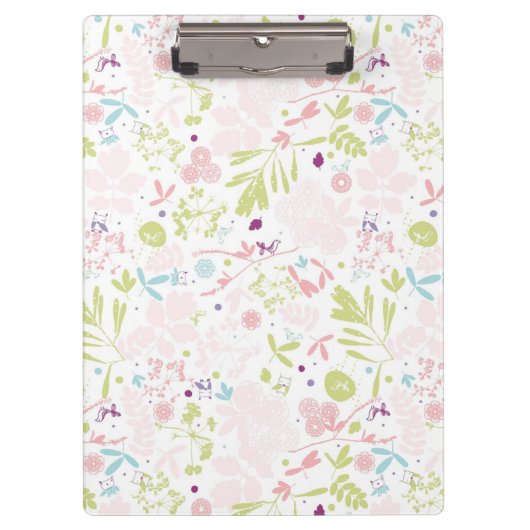 Muster mit Blumenmuster Klemmbrett (Vorderseite)
