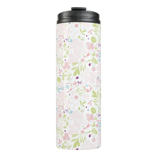 Muster mit Blumenmuster Thermosbecher (Vorderseite)