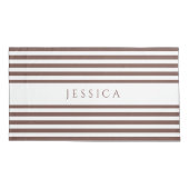 Muster mit braunem und weißgestrichenem Muster - N Kissenbezug (Rückseite)