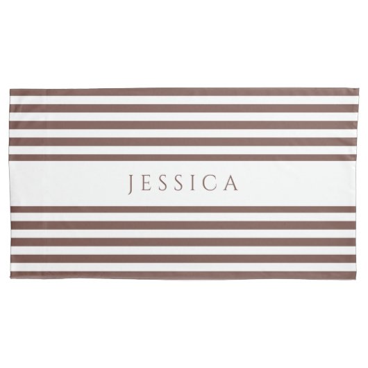 Muster mit braunem und weißgestrichenem Muster - N Kissenbezug (Vorderseite)