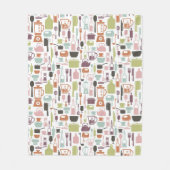 Muster mit bunten kochenden Ikonen Fleecedecke (Vorderseite)