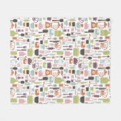 Muster mit bunten kochenden Ikonen Fleecedecke (Vorderseite (Horizontal))