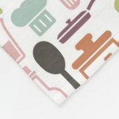 Muster mit bunten kochenden Ikonen Fleecedecke (Ecke)