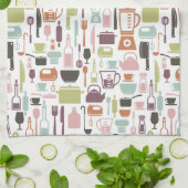 Muster mit bunten kochenden Ikonen Handtuch (Gefaltet)