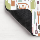 Muster mit bunten kochenden Ikonen Mousepad (Ecke)
