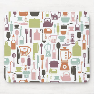 Muster mit bunten kochenden Ikonen Mousepad