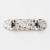 Muster mit bunten kochenden Ikonen Skateboard (Horizontal)