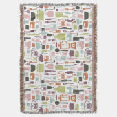 Muster mit bunten Kochsymbolen Decke (Vorderseite Vertikal)