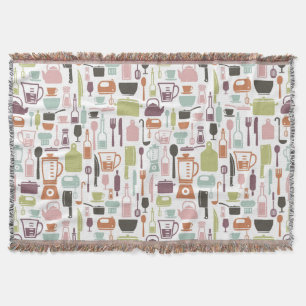 Muster mit bunten Kochsymbolen Decke