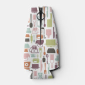 Muster mit bunten Kochsymbolen Flaschenkühler (Rückseite)