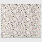 Muster mit bunten Kochsymbolen Geschenkpapier (Flach)