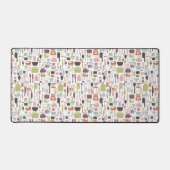 Muster mit bunten Kochsymbolen Schreibtischunterlage (Vorderseite)