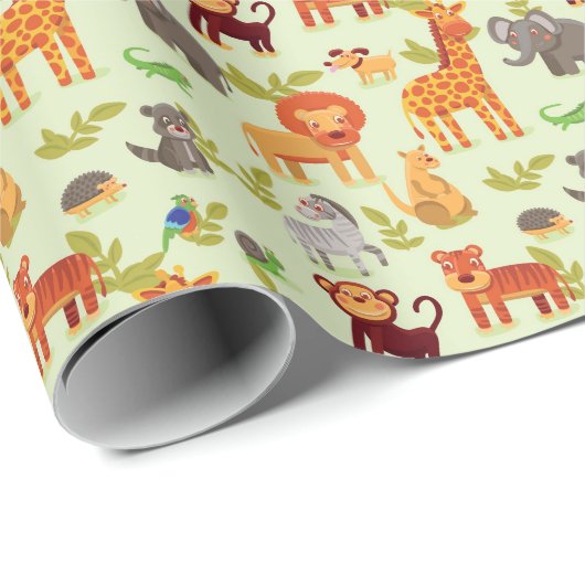 Muster mit Cartoon Geschenkpapier (Rolleneckpunkt)