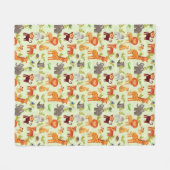 Muster mit Cartoon-Tieren Fleecedecke (Vorderseite (Horizontal))