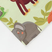 Muster mit Cartoon-Tieren Fleecedecke (Ecke)