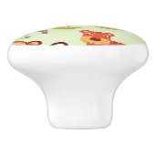 Muster mit Cartoon-Tieren Keramikknauf (Seitenansicht)