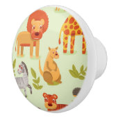 Muster mit Cartoon-Tieren Keramikknauf (Rechts)