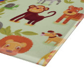 Muster mit Cartoon-Tieren Schneidebrett (Ecke)