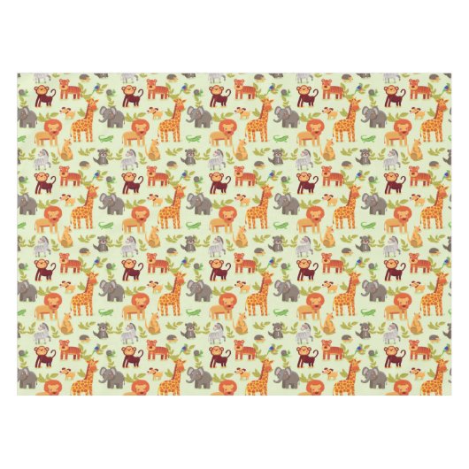 Muster mit Cartoon-Tieren Tischdecke (Vorderseite (Horizontal))