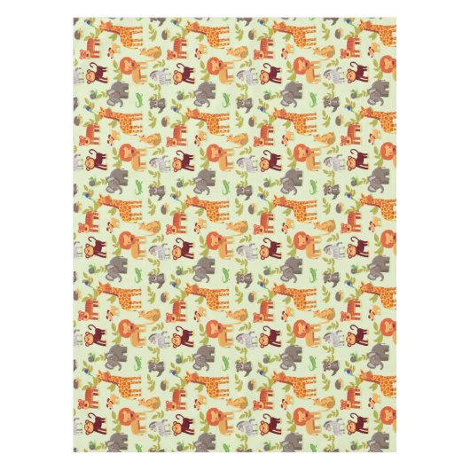 Muster mit Cartoon-Tieren Tischdecke (Vorderseite)
