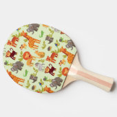 Muster mit Cartoon-Tieren Tischtennis Schläger (Seitenansicht)