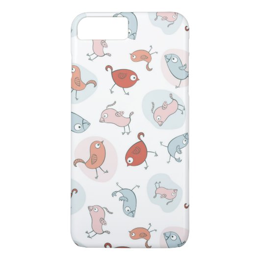 Muster mit Cartoonvögeln Case-Mate iPhone Hülle (Rückseite)