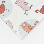 Muster mit Cartoonvögeln Fleecedecke (Ecke)