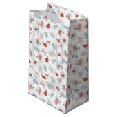 Muster mit Cartoonvögeln Kleine Geschenktüte (Vorderseite Schrägansicht)