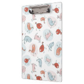 Muster mit Cartoonvögeln Klemmbrett (Links)