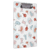 Muster mit Cartoonvögeln Klemmbrett (Rechts)