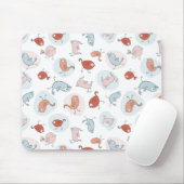 Muster mit Cartoonvögeln Mousepad (Mit Mouse)