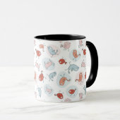 Muster mit Cartoonvögeln Tasse (VorderseiteRechts)