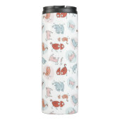 Muster mit Cartoonvögeln Thermosbecher (Rückseite)