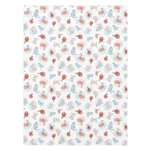 Muster mit Cartoonvögeln Tischdecke (Vorderseite)