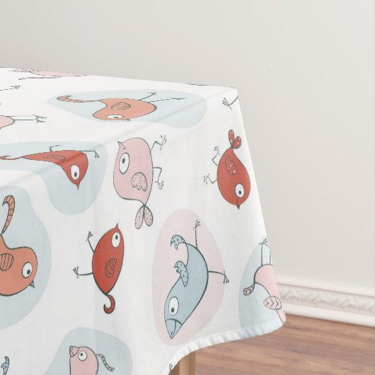 Muster mit Cartoonvögeln Tischdecke (Beispiel)