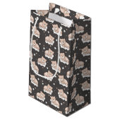 Muster mit dem kleinen Bärnschlafen Kleine Geschenktüte (Rückseite Schrägansicht)