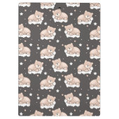 Muster mit dem kleinen Bärnschlafen Klemmbrett (Rückseite)