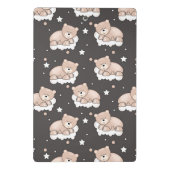 Muster mit dem kleinen Bärnschlafen Mini Klemmbrett (Rückseite)
