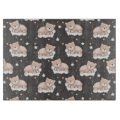 Muster mit dem kleinen Bärnschlafen Schneidebrett (Vorderseite)