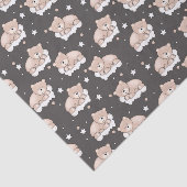 Muster mit dem kleinen Bärnschlafen Seidenpapier (Ausschnitt)