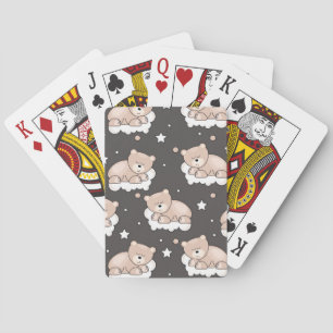 Muster mit dem kleinen Bärnschlafen Spielkarten