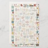 Muster mit dem Kochen der Ikonen Briefpapier (Vorne/Hinten)