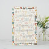 Muster mit dem Kochen der Ikonen Briefpapier (Stehend Vorderseite)