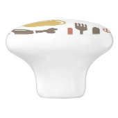 Muster mit dem Kochen der Ikonen Keramikknauf (Seitenansicht)