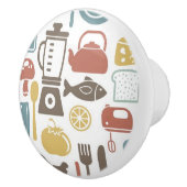 Muster mit dem Kochen der Ikonen Keramikknauf (Rechts)