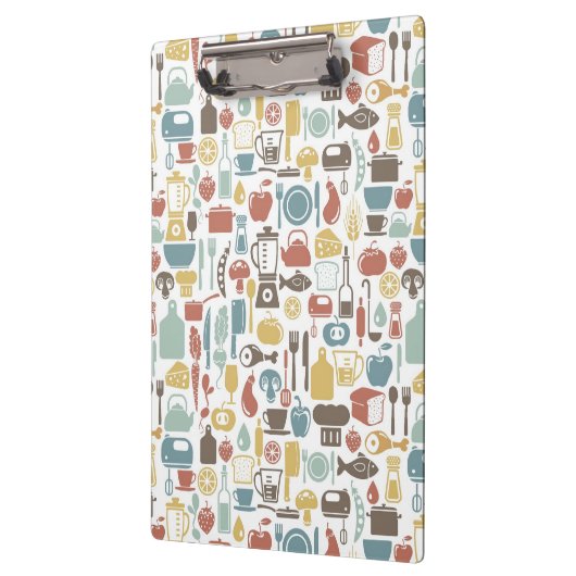 Muster mit dem Kochen der Ikonen Klemmbrett (Links)